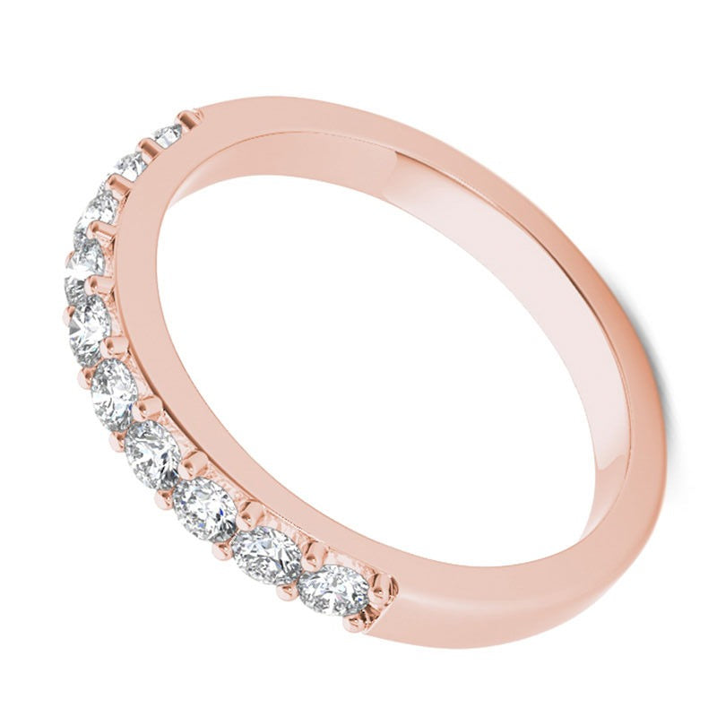 0.5 ct. Gesamtgewicht Diamant-Ehering in 10K Roségold