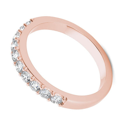 0.5 ct. Gesamtgewicht Diamant-Ehering in 10K Roségold