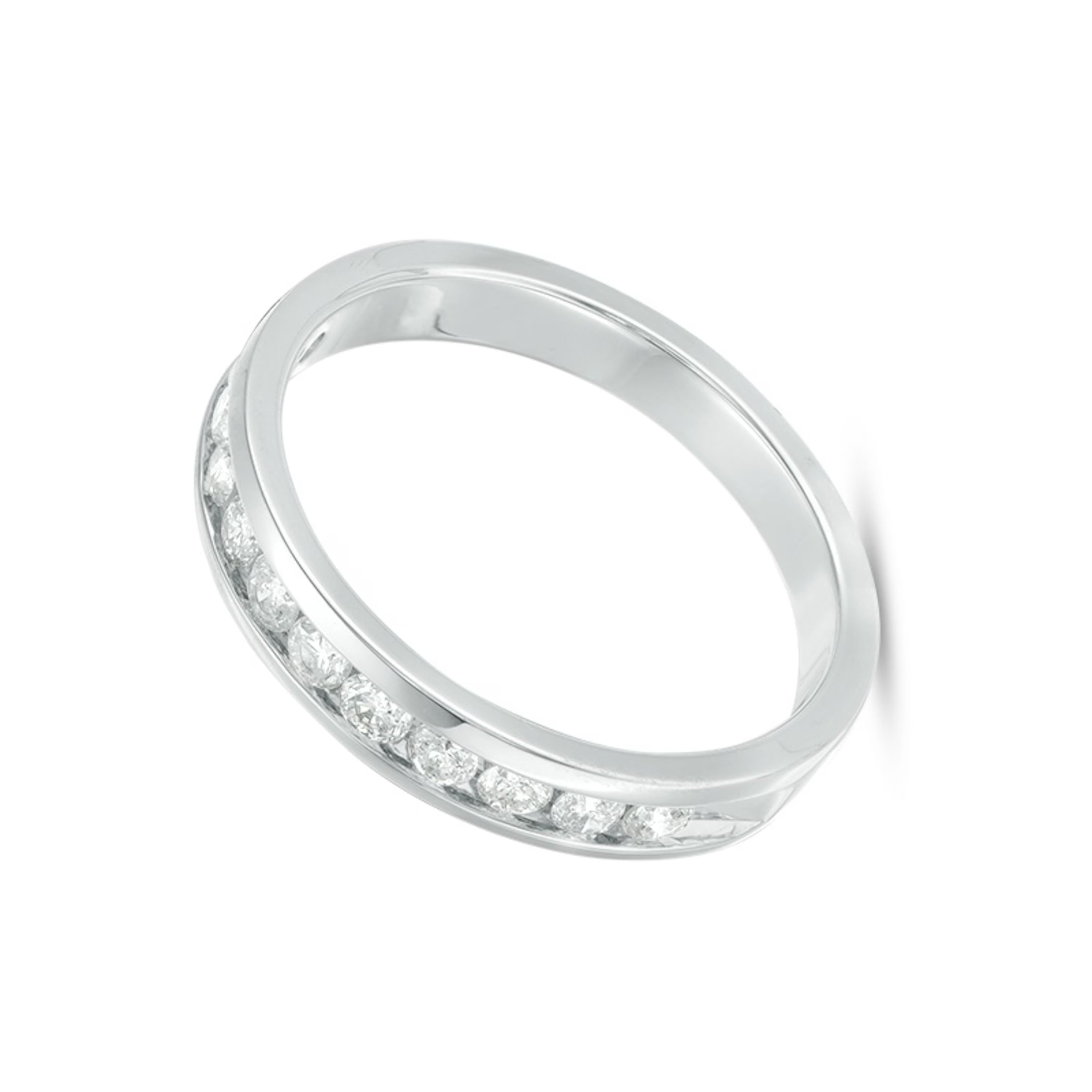 0.5 ct. Gesamtgewicht Diamant Ring kanalgefasst in 14K Weißgold