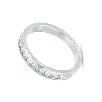 0.5 ct. Gesamtgewicht Diamant Ring kanalgefasst in 14K Weißgold