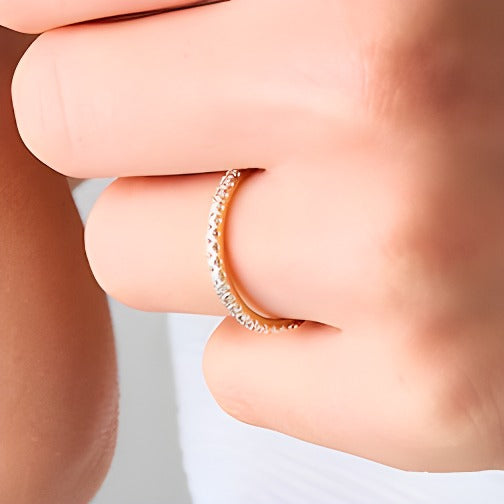 0.25 ct. Gesamtgewicht Labordiamant Ring in 14K Gelbgold (F/SI2)