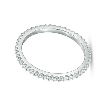 0.33 ct. Gesamtgewicht Diamant Memoire-Ring in 14K Weißgold (H/SI2)