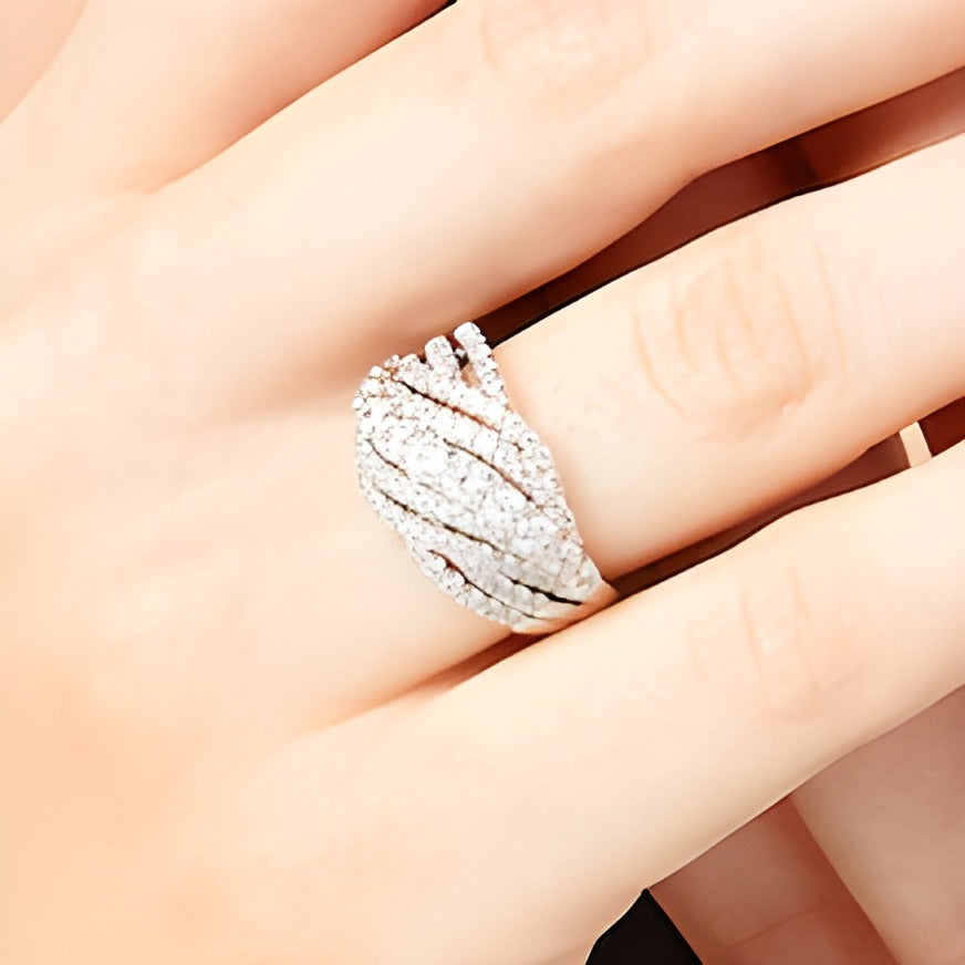 1.5 ct. Gesamtgewicht Labordiamant Fashion Ring in 14K Weißgold (F/SI2)