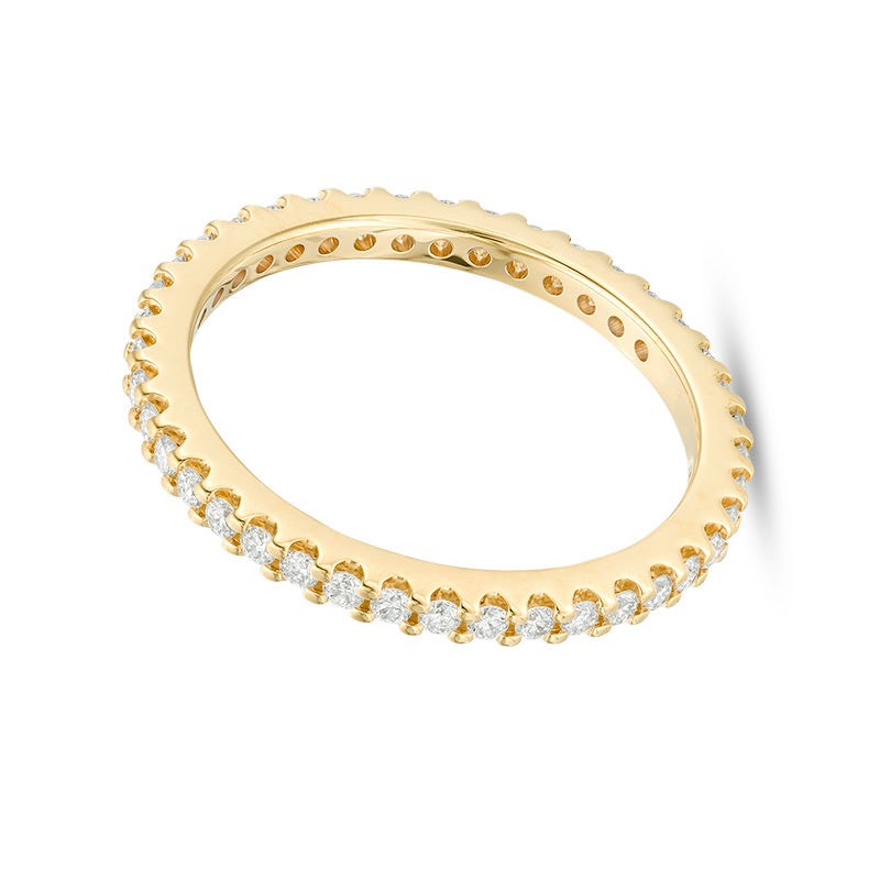 0,5 ct. Gesamtgewicht Diamant-Memoire-Ring in 14K Gelbgold (H/SI2)
