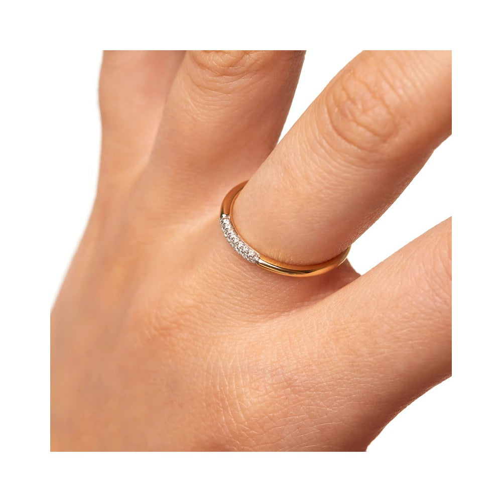 PDPAOLA™ bei Zales 0,1 ct. Gesamtgewicht Labordiamant schmaler Ring in 18K Gelbgold
