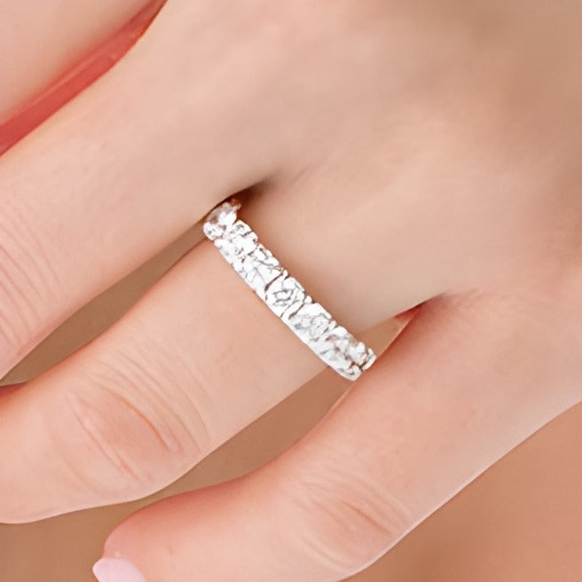 1.5 ct. Gesamtgewicht Diamant Ring mit neun Steinen in 14K Weißgold (I/SI2)