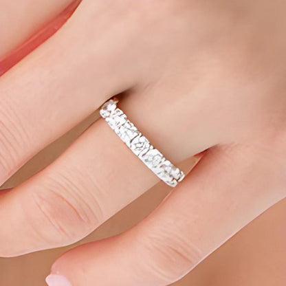 1.5 ct. Gesamtgewicht Diamant Ring mit neun Steinen in 14K Weißgold (I/SI2)