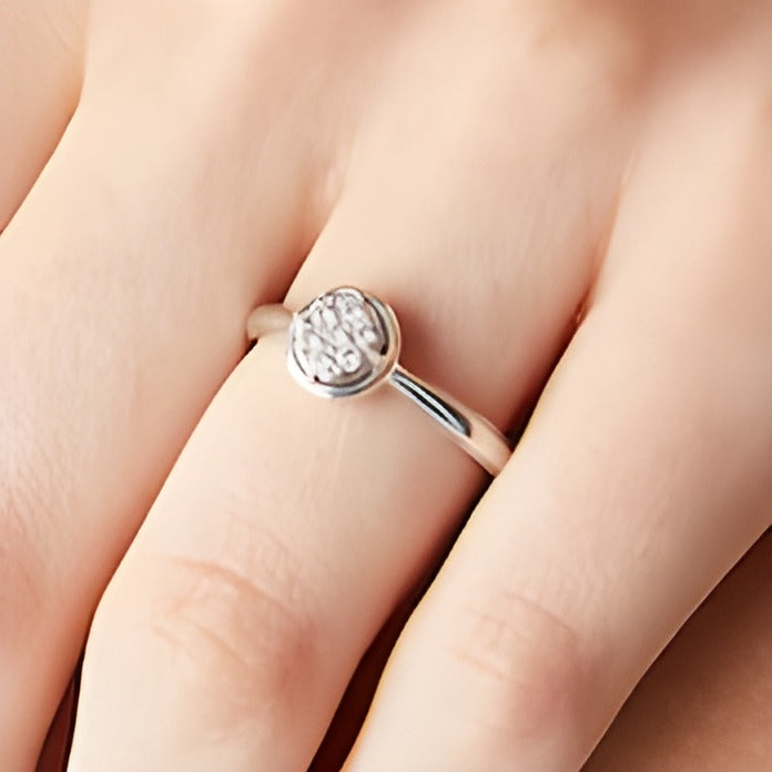 Fashion-Ring mit Diamanten 0,17 ct. Gesamtgewicht in 10K Weißgold