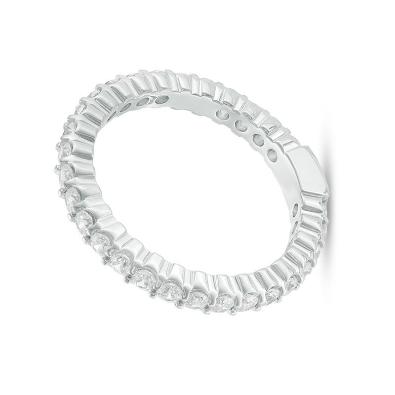 1.0 ct. Gesamtgewicht Diamant Memoire-Ring in 14K Weißgold