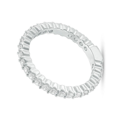 1.0 ct. Gesamtgewicht Diamant Memoire-Ring in 14K Weißgold