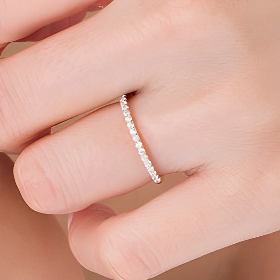 0,25 ct. Gesamtgewicht Diamant Ehering in 10K Roségold