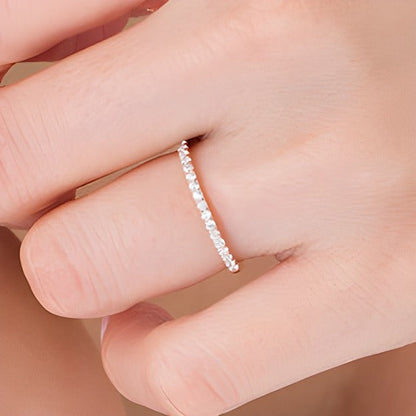 0,25 ct. Gesamtgewicht Diamant Ehering in 10K Roségold
