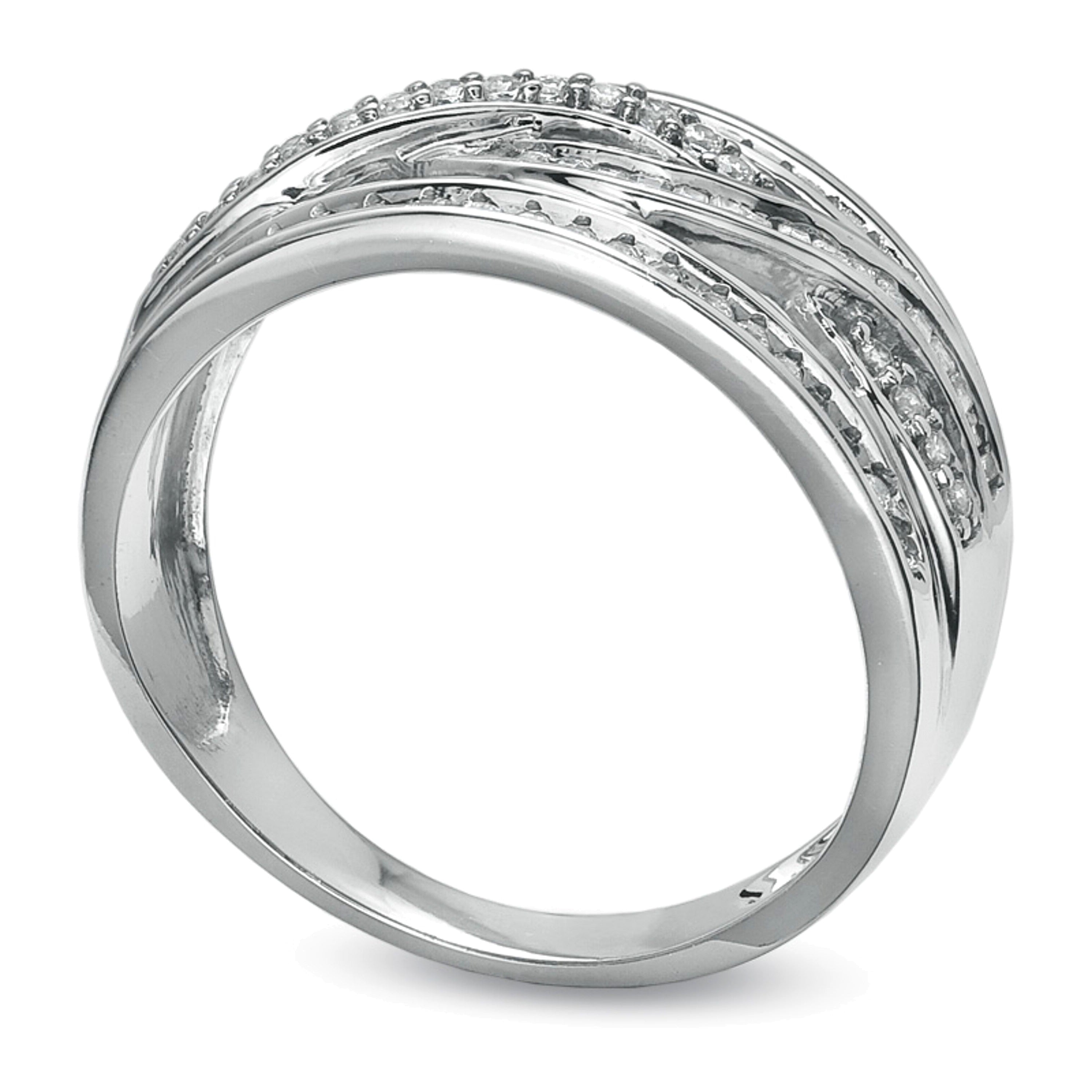 0.38 ct. Gesamtgewicht Diamant Infinity-Ring in 10K Weißgold
