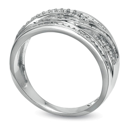 0.38 ct. Gesamtgewicht Diamant Infinity-Ring in 10K Weißgold