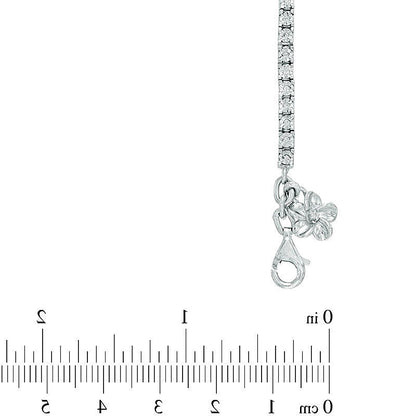 0,33 ct. Gesamtgewicht Diamant-Tennisarmband aus rhodiniertem Sterlingsilber – 7.5"