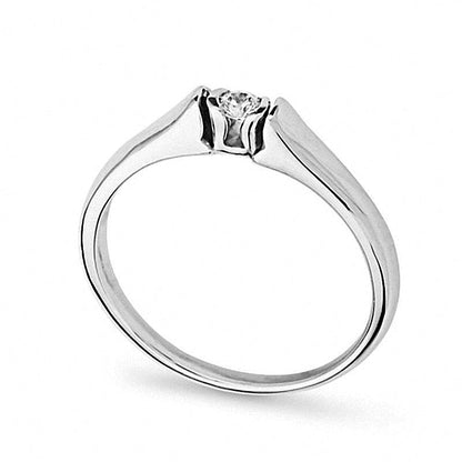 0.05 ct. Diamant-Solitär Freundschaftsring in 10K Weißgold