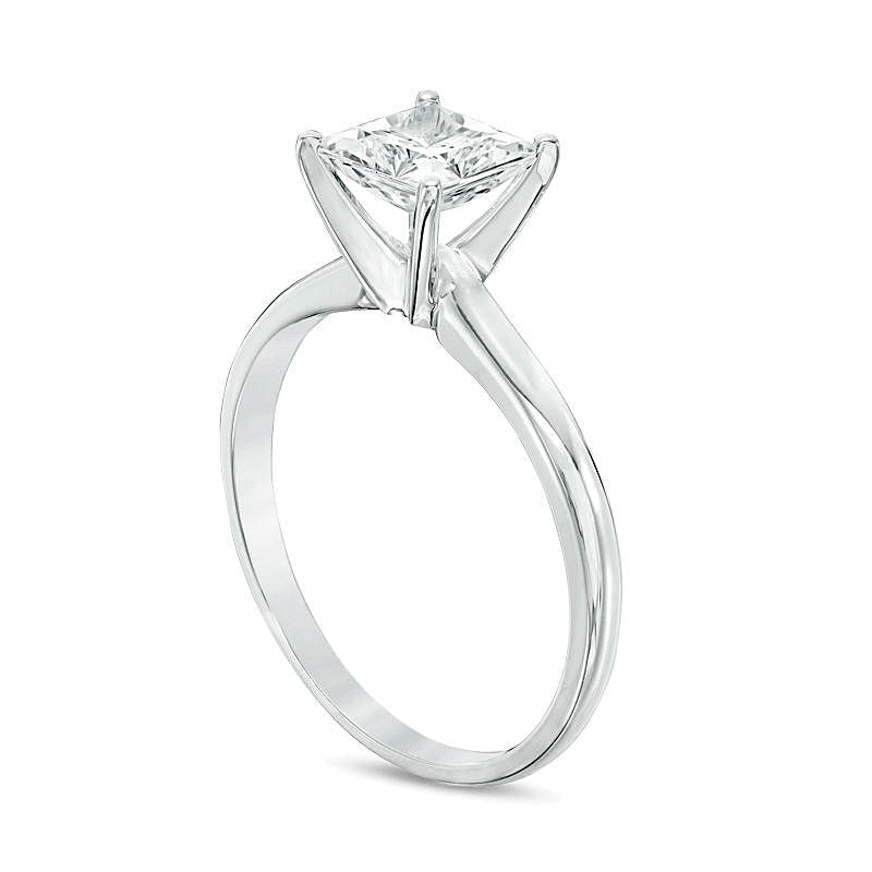 1.0 CT. Diamant-Solitär Verlobungsring im Princess-Schliff in 14K Weißgold (I/I2)