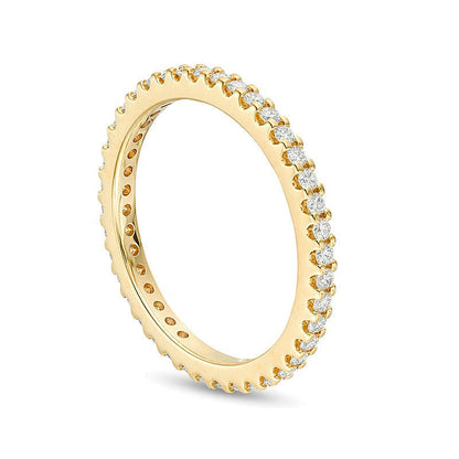0,5 ct. Gesamtgewicht Diamant-Memoire-Ring in 14K Gelbgold (H/SI2)