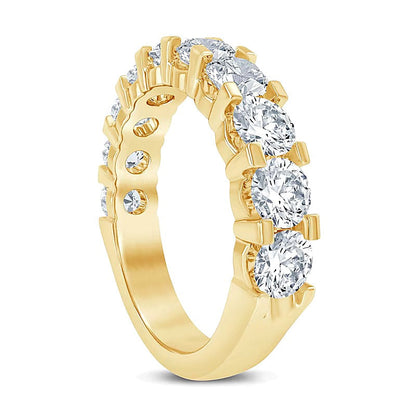 2.0 CT. TW Diamant-Ehering mit zehn Steinen in 14K Gelbgold (I/I2)