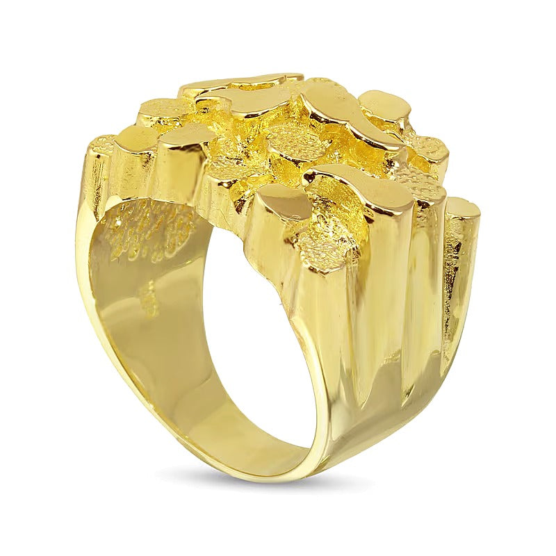 16,0mm Nugget-Ring aus 10K Gelbgold