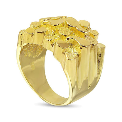 16,0mm Nugget-Ring aus 10K Gelbgold