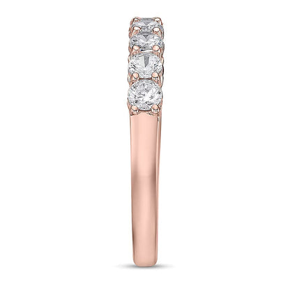 0.75 ct. Gesamtgewicht Diamant-Ring mit neun Steinen in 10K Roségold (I/I2)
