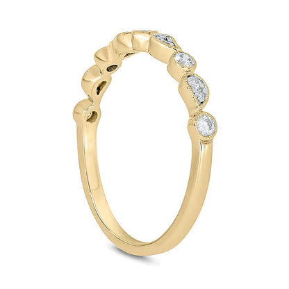 0.2 ct. Gesamtgewicht Diamant Paisley stapelbarer Ring in 10K Gelbgold