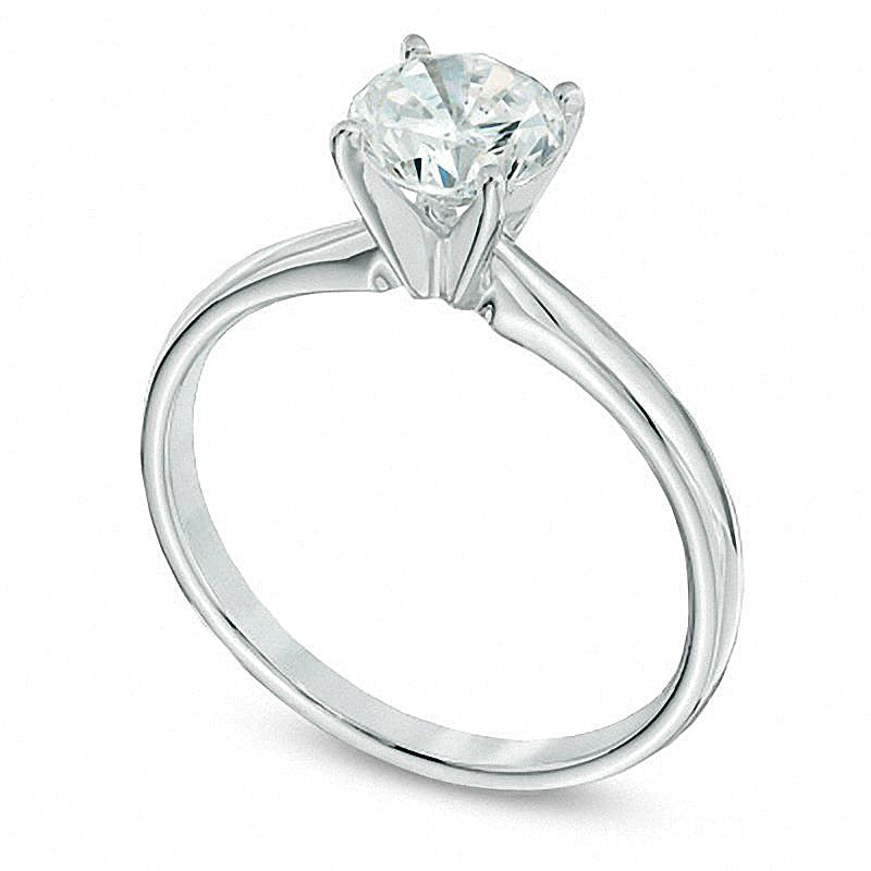 1.0 CT. Diamant-Solitär-Verlobungsring in 14K Weißgold (J/I1)