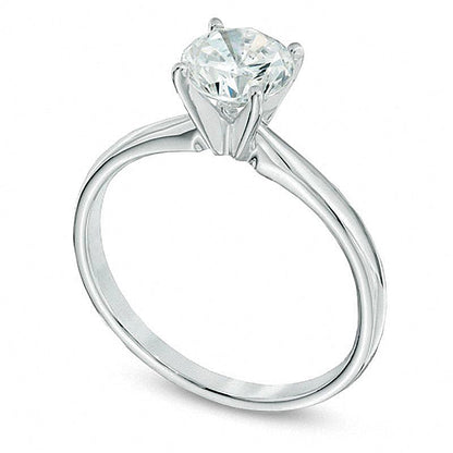 1.0 CT. Diamant-Solitär-Verlobungsring in 14K Weißgold (J/I1)