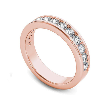 Ehering mit Diamanten 1.0 ct. Gesamtgewicht in 14K Roségold