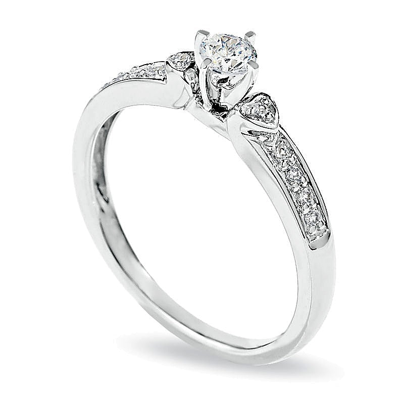 Freundschaftsring mit Diamant 0.2 ct. Gesamtgewicht in 10K Weißgold