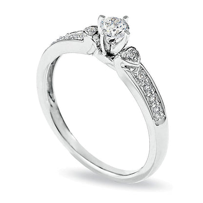 Freundschaftsring mit Diamant 0.2 ct. Gesamtgewicht in 10K Weißgold