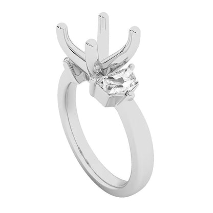 0.63 ct. Gesamtgewicht Labordiamant Semi-Mount in 14K Weißgold (F/VS2)