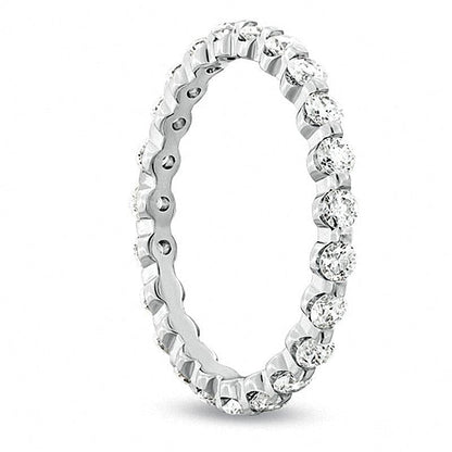 0,75 ct. Gesamtgewicht Diamant-Memoire-Ring in 14K Weißgold