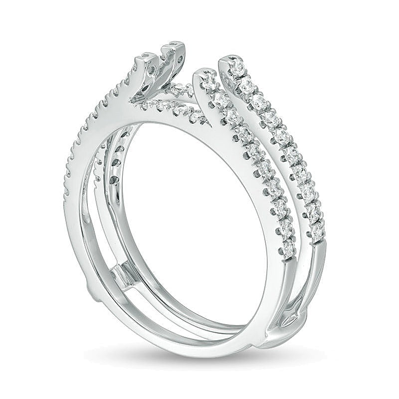 0.5 ct. Gesamtgewicht Diamant Ring-Enhancer für Solitär in 14K Weißgold