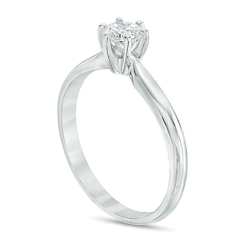 0.33 CT. Diamant-Solitär-Verlobungsring in 14K Weißgold (I/I2)