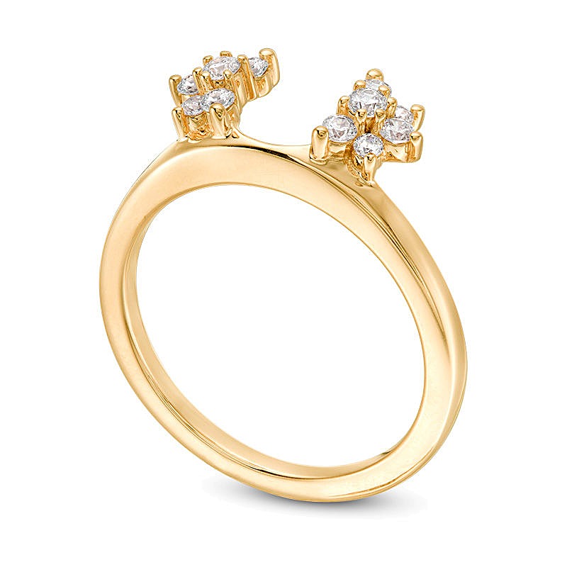 0,25 ct. Gesamtgewicht Diamant Starburst-Ring-Enhancer in 14K Gelbgold