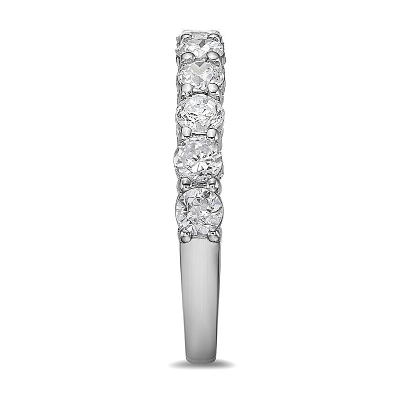 1.25 ct. Gesamtgewicht Diamant-Ring mit elf Steinen in 10K Weißgold (I/I2)