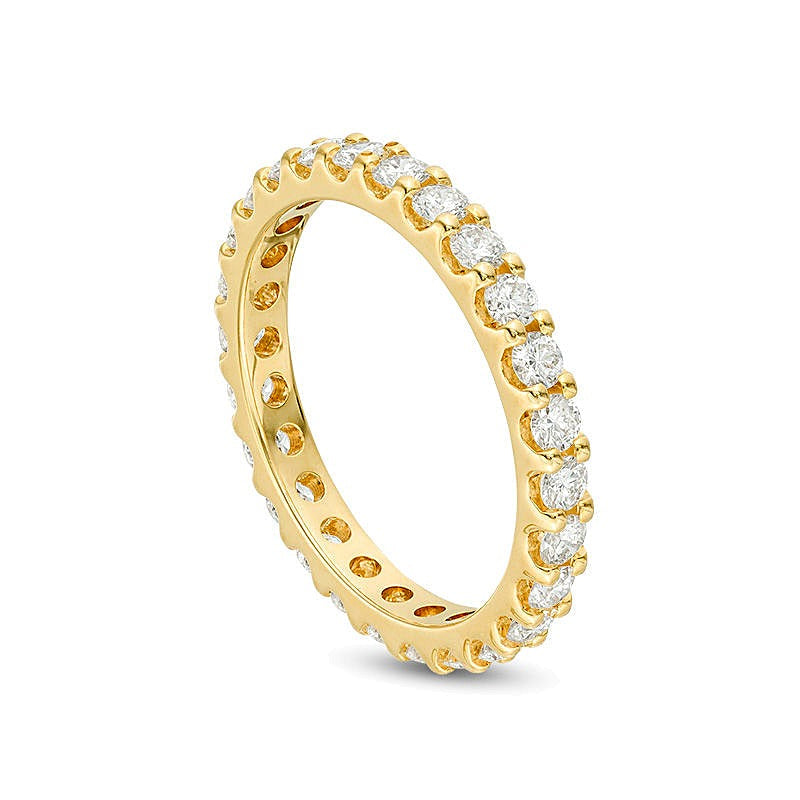 1.0 CT. Gesamtgewicht Diamant Memoire-Ring in 14K Gelbgold (H/SI2)
