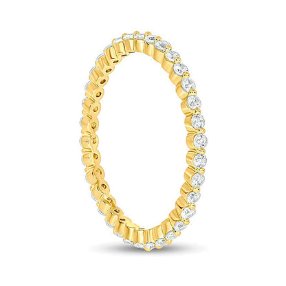 Memoire-Ring mit Diamanten 0,5 ct. Gesamtgewicht in 10K Gelbgold