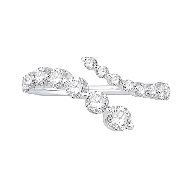 1.0 CT. Gesamtgewicht Labordiamant Bypass Ring in 10K Weißgold (F/VS2)