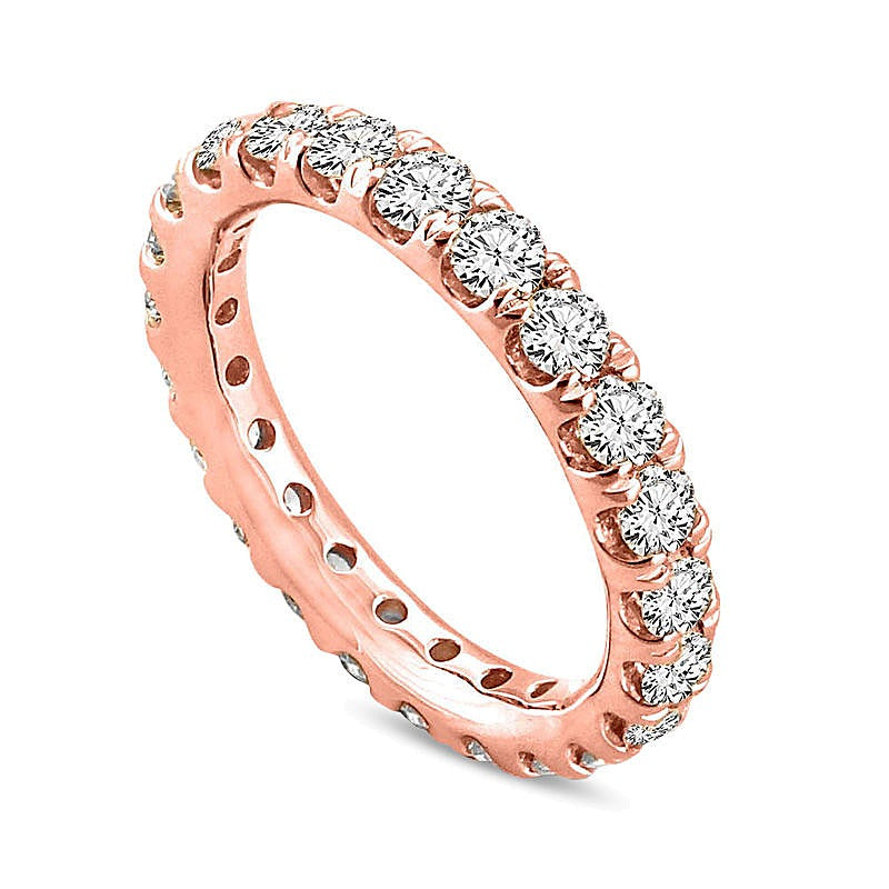 Memoire-Ring mit 2.0 ct. Gesamtgewicht Diamanten in 14K Roségold