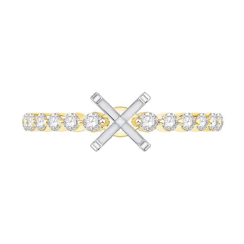 0.33 ct. Gesamtgewicht Diamant Vintage-inspirierter Solitär-Fassung in 14K Gelbgold