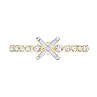 0.33 ct. Gesamtgewicht Diamant Vintage-inspirierter Solitär-Fassung in 14K Gelbgold