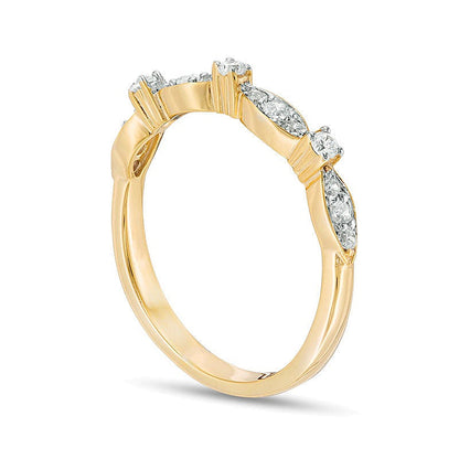 0.25 CT. Gesamtgewicht Diamant Stackable Ring in 10K Gelbgold