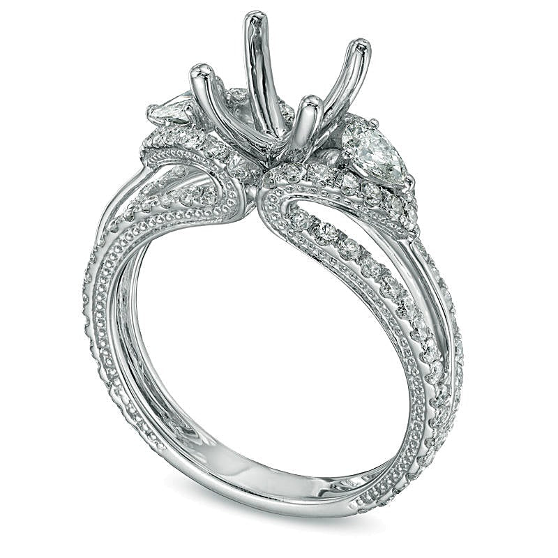 1,25 ct. Gesamtgewicht Diamant Fassung in 14K Weißgold