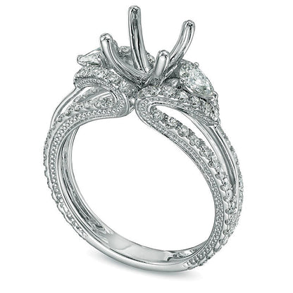 1,25 ct. Gesamtgewicht Diamant Fassung in 14K Weißgold