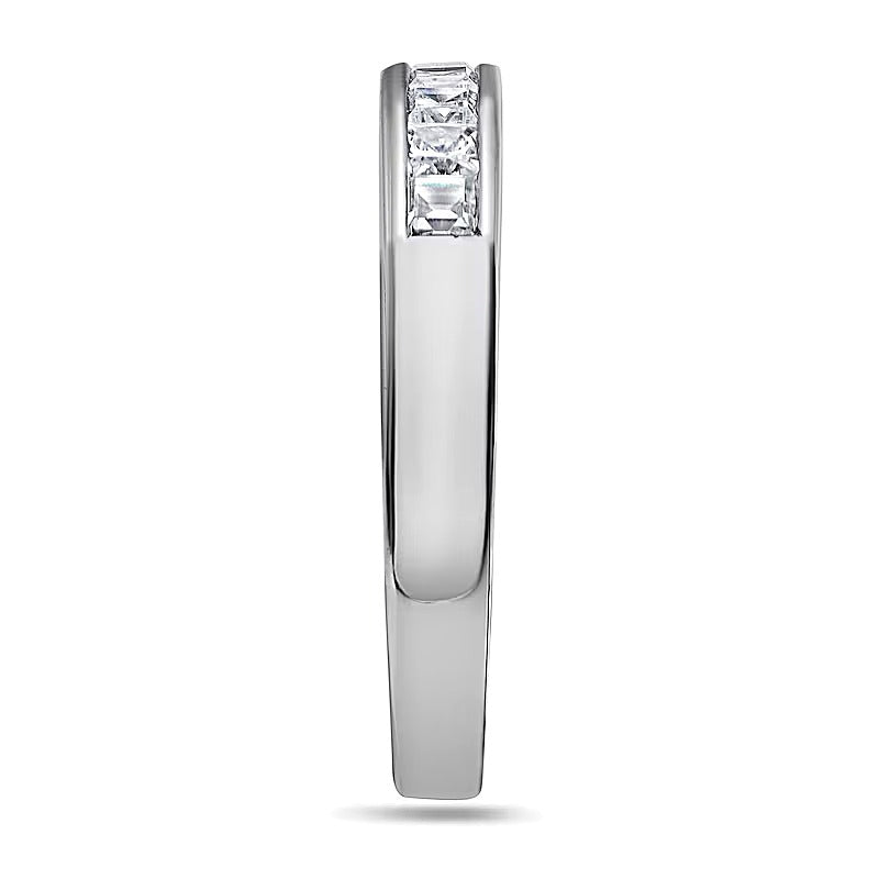0.5 CT. Gesamtgewicht Ehering mit Princess-Diamanten, neun Steine, in 14K Weißgold (H/VS2)