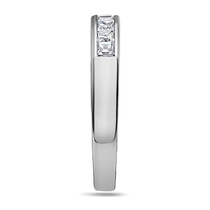 0.5 CT. Gesamtgewicht Ehering mit Princess-Diamanten, neun Steine, in 14K Weißgold (H/VS2)