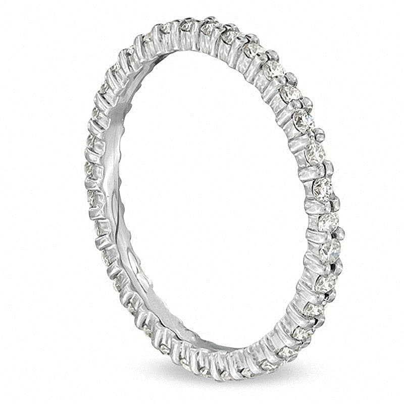 0.5 ct. Gesamtgewicht Diamant Memoire-Ring in 14K Weißgold